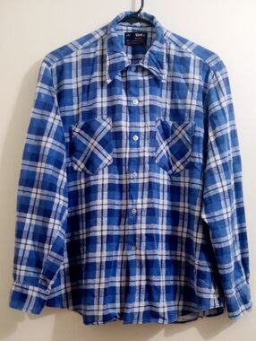 *Flawed* VTG 90s Men's VanCort Plaid Flannel Shirt